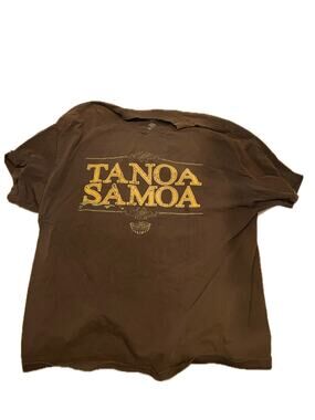 Tanoa Samoa Brown T-Shirt Mens 2XL